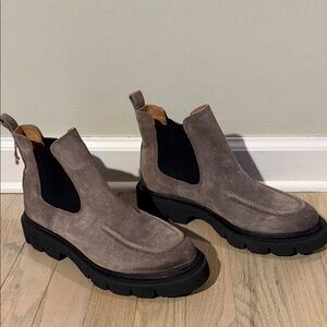 Sofft Ankle Boots Size 8 Brownish/Gray Leather Boots Waterproof